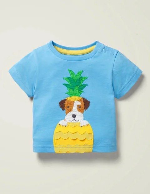 婴幼儿小狗贴布绣T恤