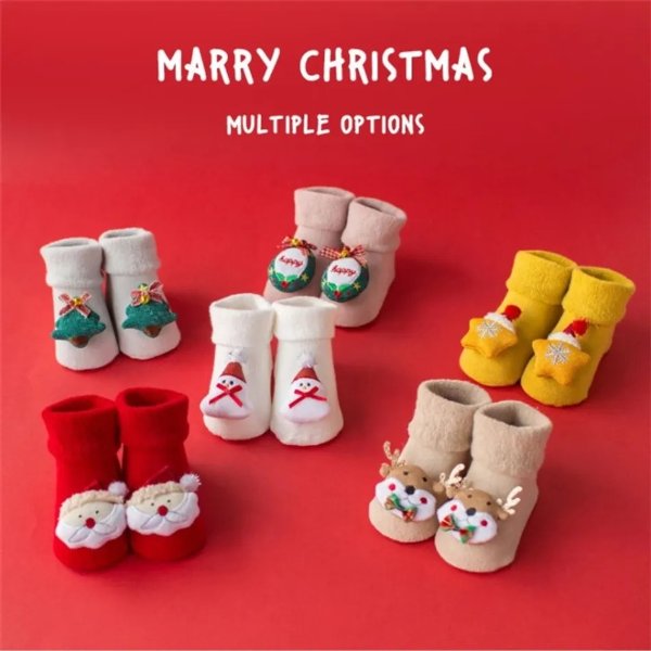 Baby / Toddler Christmas Cartoon Three-dimensional Socks