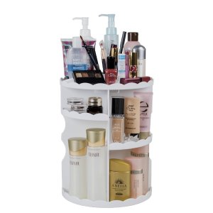 DreamGenius Makeup Organizer 360 Degree Rotating Adjustable Multi-Function Cosmetic Storage