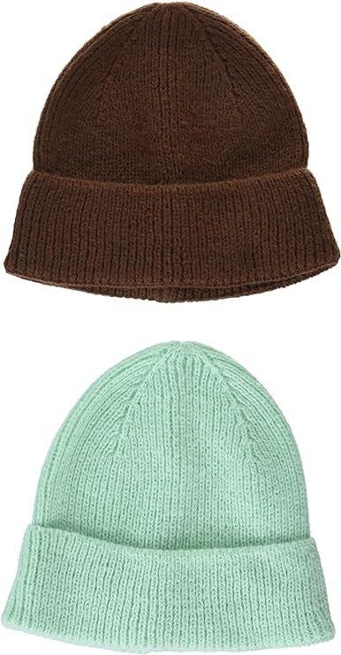 Amazon Essentials Men's Knit Beanie Hat, Pack of 2
