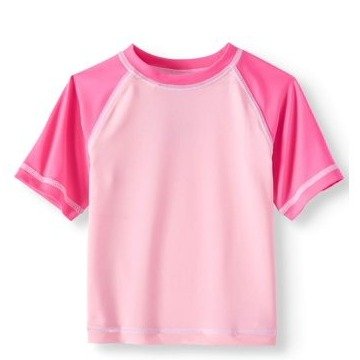 Short Sleeve Rashguard Swim Shirt (Baby Girls)