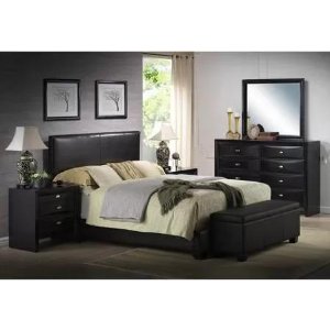 Ireland King Faux Leather Bed