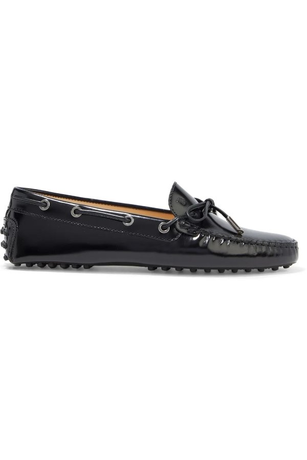Heaven Laccetto glossed-leather loafers