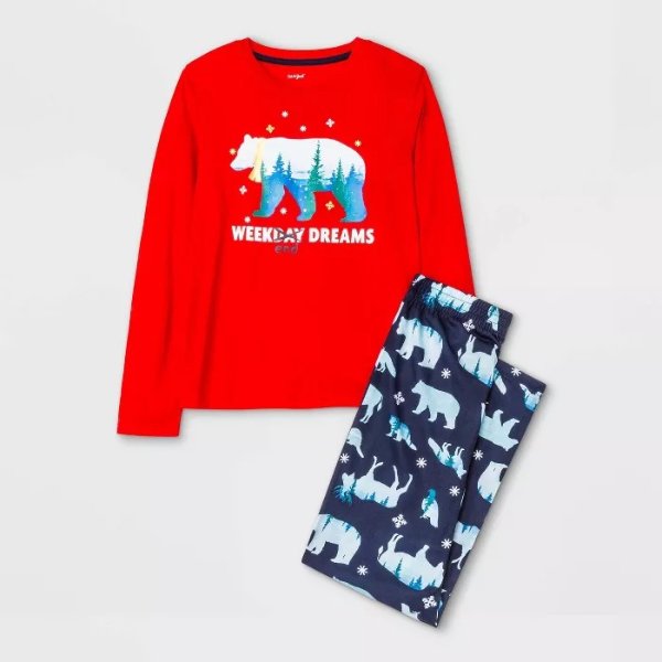 Boys' 2pc 'Bear Dreams' Pajama Set - Cat & Jack™ Red