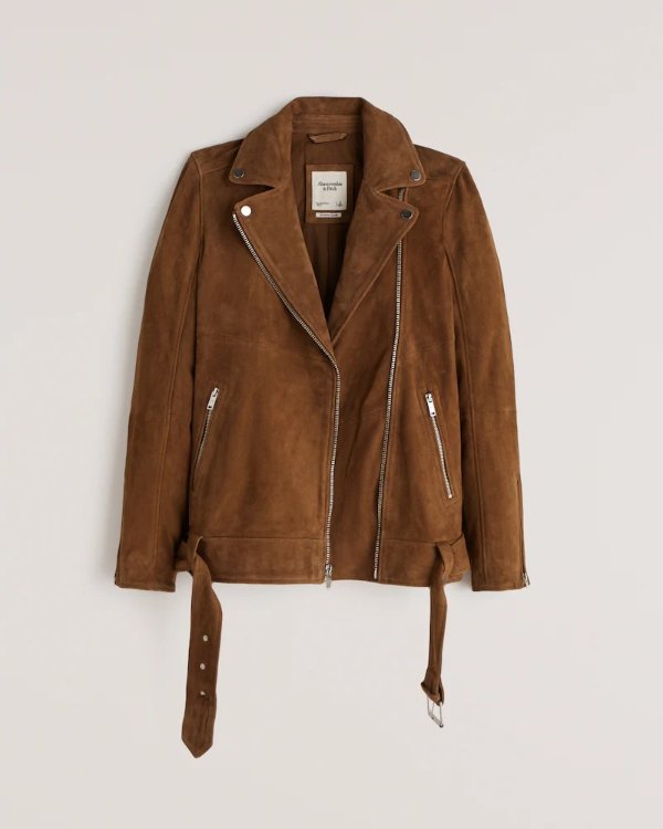 Women's Genuine Suede Biker Jacket | Women's Coats & Jackets | Abercrombie.com