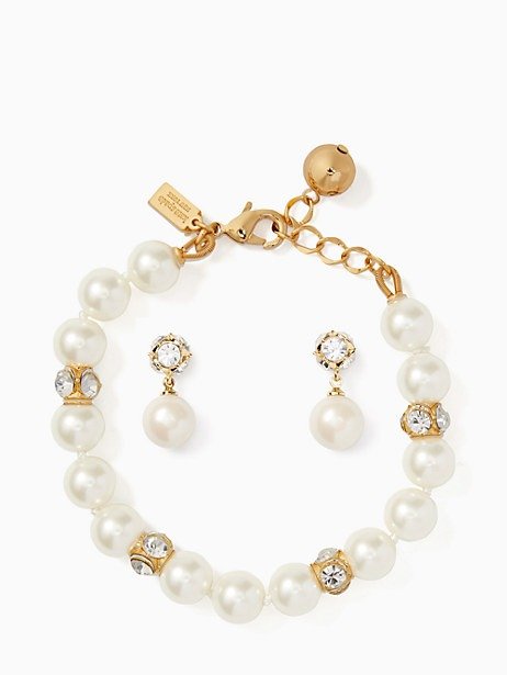 lady marmalade pearl bracelet and drop earrings bundle