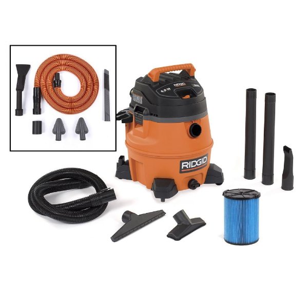 14 Gal. 6.0-Peak HP Wet Dry Vac with Auto Detail Kit-WD1451 - The Home Depot