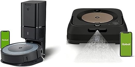 Roomba i4+ (4552) Robot Vacuum with Automatic Dirt Disposal Braava Jet m6 (6012) Ultimate Robot Mop for Carpet - Wi-Fi Connected