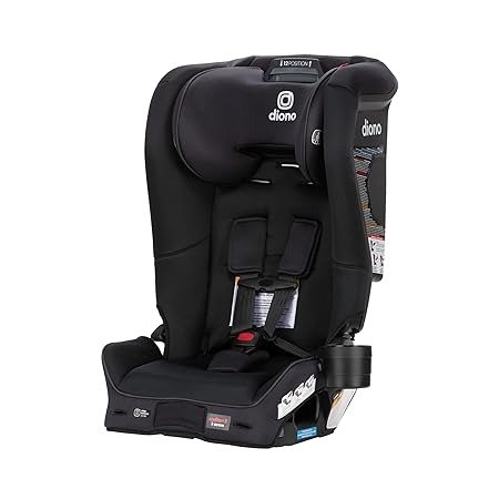 Radian 3R SafePlus, All-in-One Convertible Car Seat, Rear and Forward Facing, SafePlus Engineering, 10 Years 1 Car Seat, Slim Fit 3 Across, Black Jet