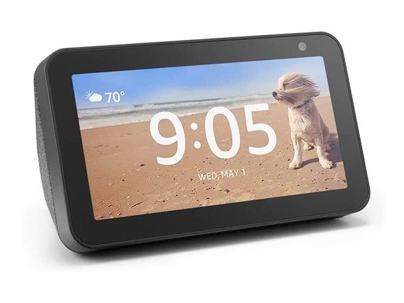 Echo Show 5 (1st Gen, 2019 release) -- Smart Display with Alexa – Stay Connected with Video Calling - Sandstone or Charcoal