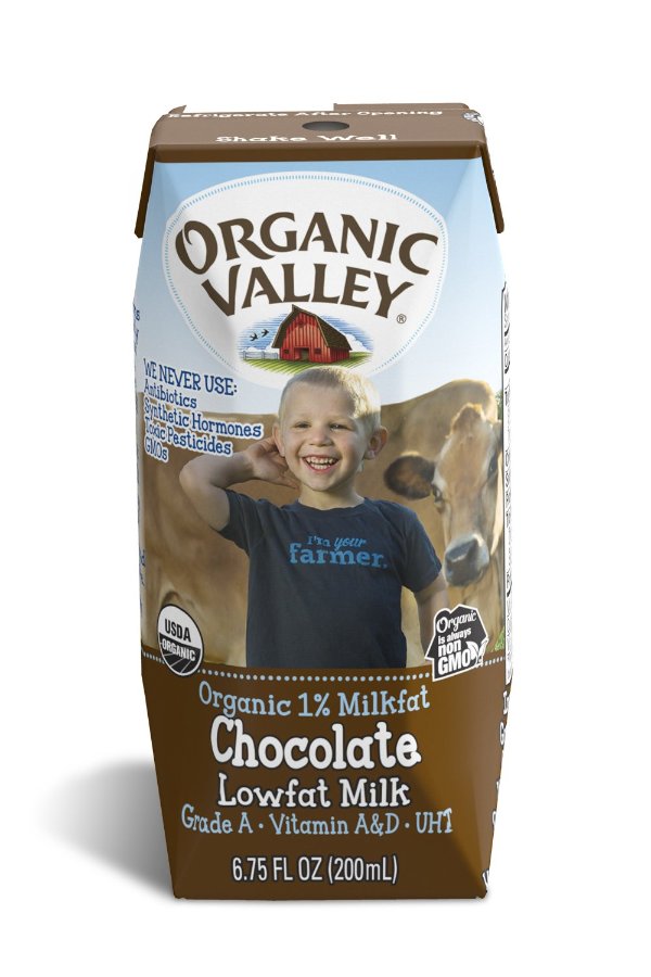 Organic Valley Chocolate 1% Milk (Pack of 12)