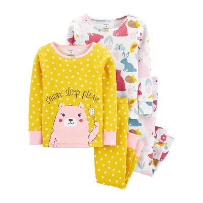 Baby Girls 4-pc. Pajama Set