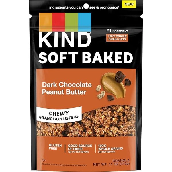 Soft Baked Granola, Dark Chocolate Peanut Butter, 11 oz bag