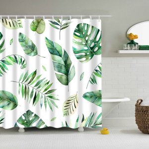 Mantto Shower Curtains No Liner, Decor Bath Shower Curtain with Modern Concise Design