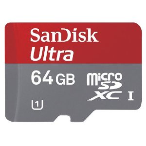 SanDisk Ultra 64GB microSDXC Class 10 Memory Card with Adapter