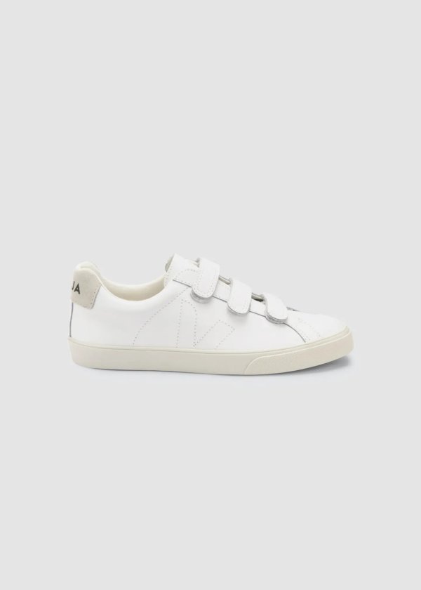 3-Lock Leather Low Skater Sneakers