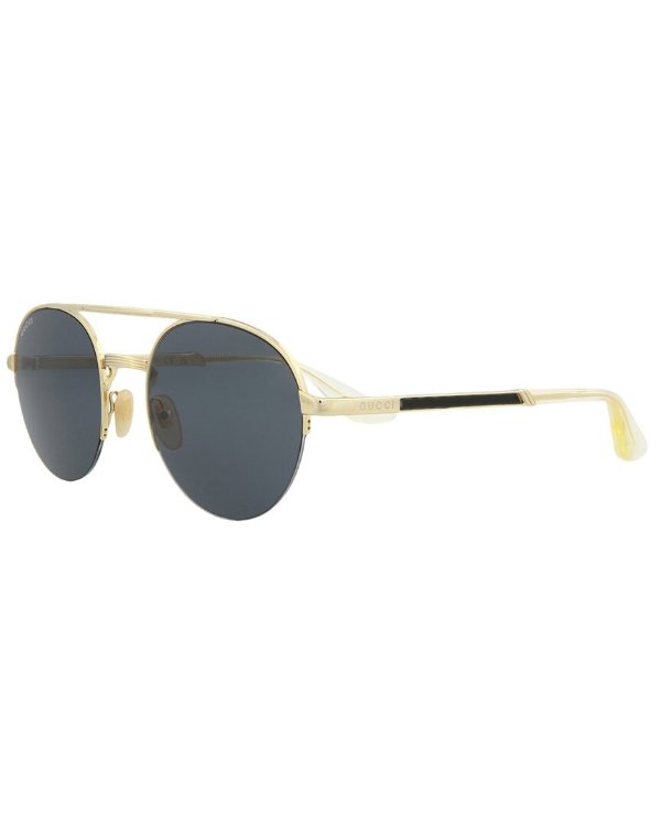 Men's 53mm Sunglasses / Gilt