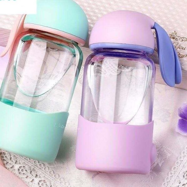 1.82US $ 40% OFF|New Bunny Water Cup Rabbit Ears Glass Cup High Temperature Resistant Glass Water Cup Glass Water Bottle Cute Water Bottle Kawaii|Water Bottles| - AliExpress
