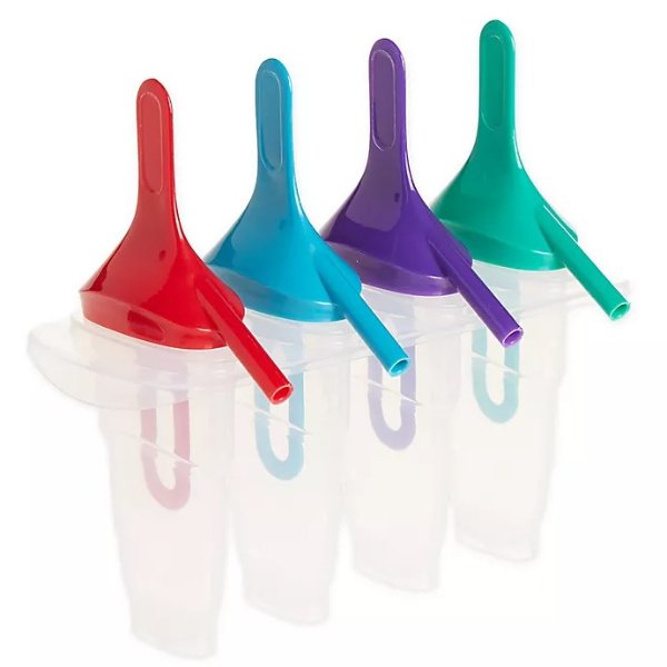 Ice Pop Maker Molds with Sipper Straw Bases (Set of 4) | Bed Bath & Beyond