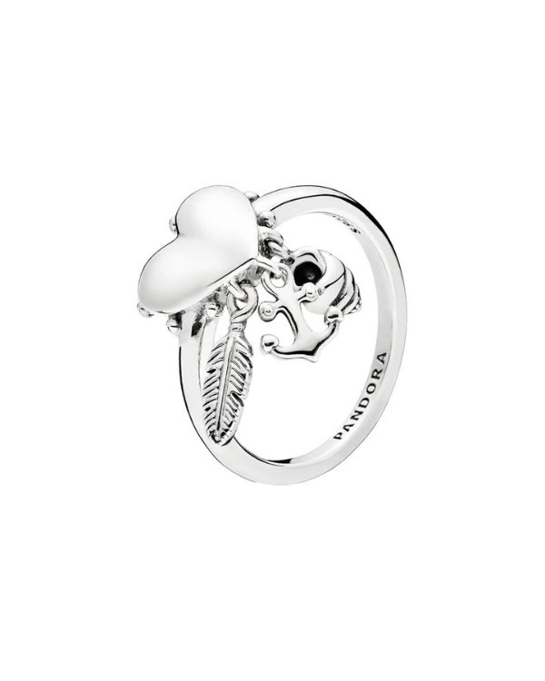 Pandora Jewelry Silver CZ Spiritual Symbols Ring