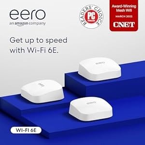 Introducing AmazonPro 6E tri-band mesh Wi-Fi 6E system, with built-in Zigbee smart home hub (3-pack)
