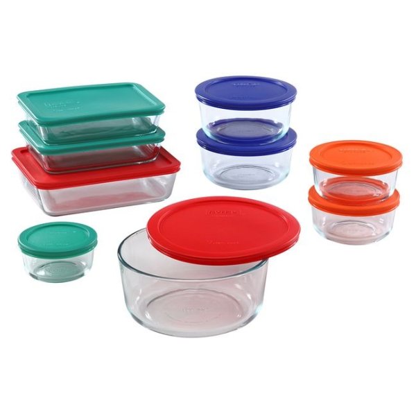 18-piece Glass Food Storage Container Set with Lids