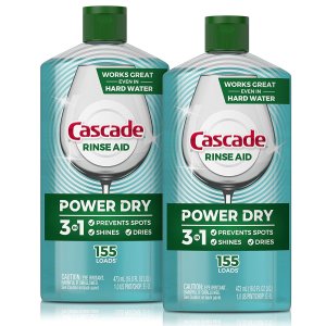 Cascade Power Dry Dishwasher Rinse Aid 16 Fl Oz 2 Count