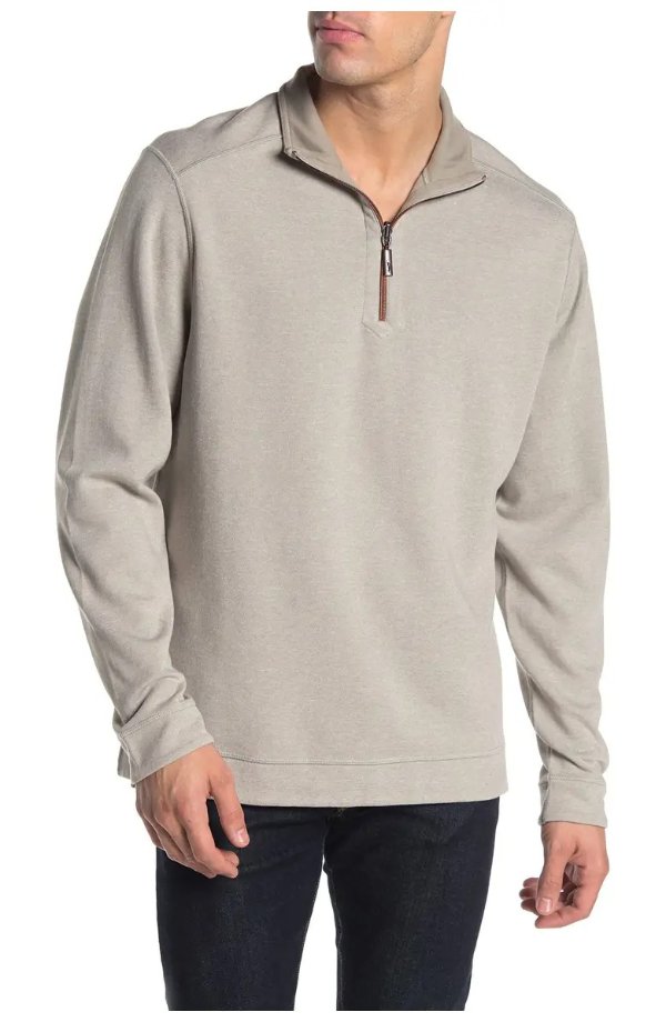 Half Zip Reversible Pullover Sweater