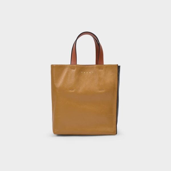 Handbag Museo Soft Mini in Brown Calfskin