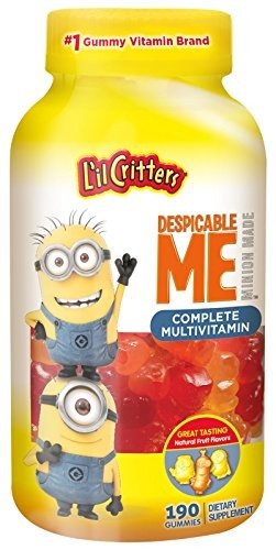 L'il Critters Minions Multivitamin Gummies, 190 Count (Packaging May Vary)