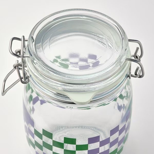 KORKEN 收纳罐，带盖，透明玻璃