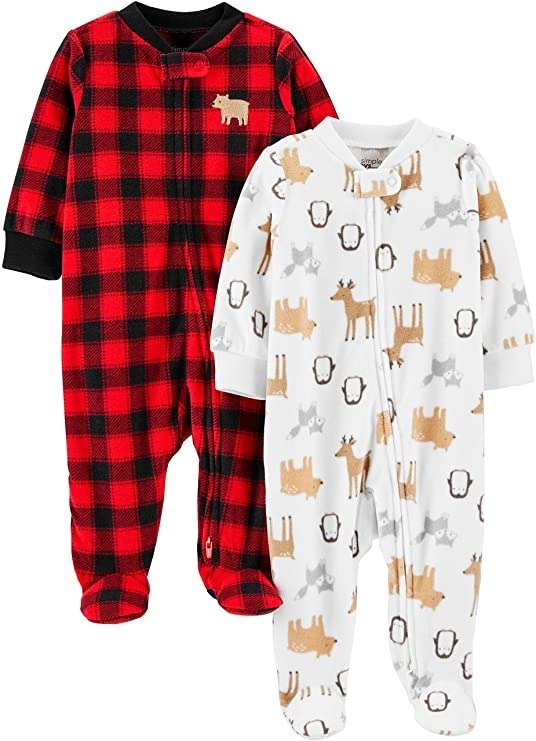 Joys by Carter's Baby 2-Pack Fleece Footed Sleep and Play