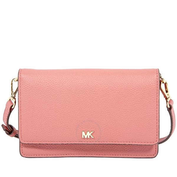 Pebbled Leather Convertible Crossbody- Rose Pebbled Leather Convertible Crossbody- Rose