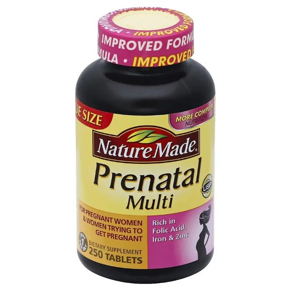 Nature Made Multi Prenatal Vitamin/Mineral Dietary Supplement Tablets