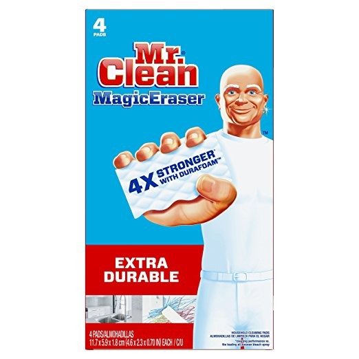 Mr. Clean Magic Eraser Extra Durable, Cleaning Pads with Durafoam, 4 count (Packaging May Vary)