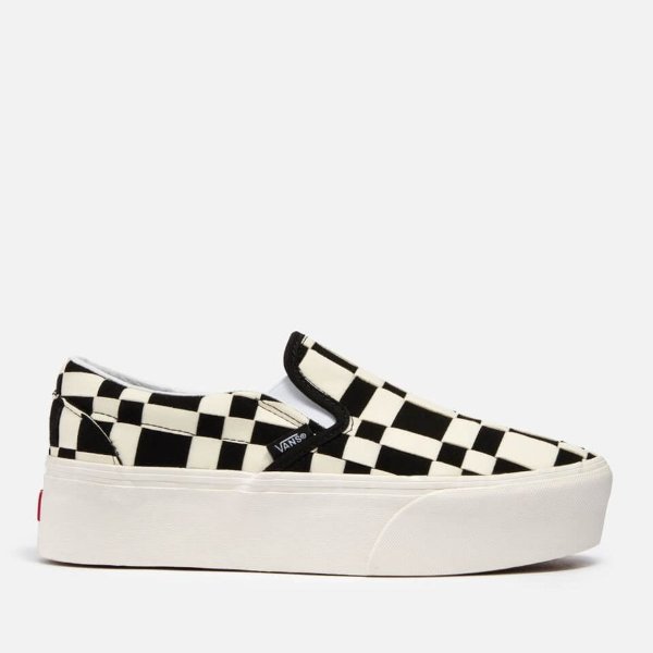 Woven Check Stackform Faux Suede Trainers