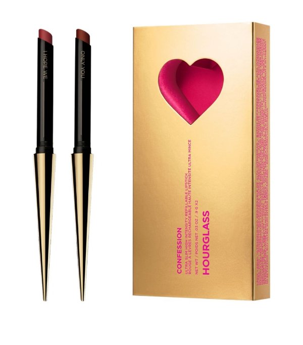 Sale | Hourglass Confession Ultra Slim High Intensity Refillable Lipstick Duo Valentine's Day 2020 | Harrods US