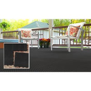 TopDeck Open Grid 12" x 12" Deck and Garage Tile - Black, Pack of 40