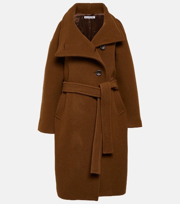 Wool-blend coat in brown - Acne Studios | Mytheresa