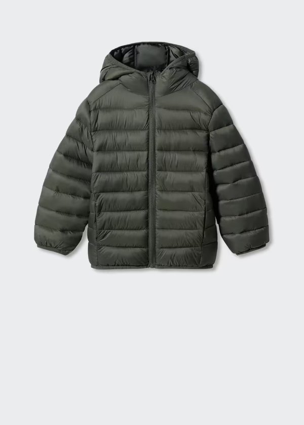 Side-zip quilted coat