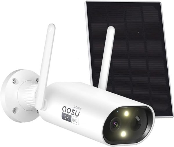 AOSU 太阳能户外2K安保摄像头