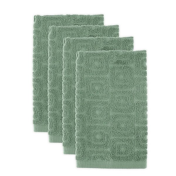 The Novogratz Corbel Sage 4-Piece Hand Towel Set | Bed Bath & Beyond