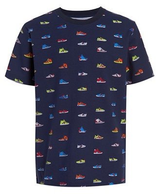 Little Boys Sneaker Print Short Sleeve T-shirt