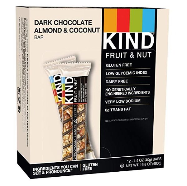 Dark Chocolate Almond Coconut, Gluten Free, 1.4 Ounce Bars