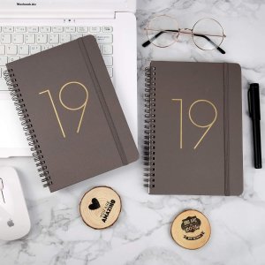 2019 Planner - Academic Weekly, Monthly with Twin-Wire Binding. Thick Paper to Achieve Your Goals, Banded, DIY 12 Month Tabs, 5.75" x 8.25"- Lemome @ Amazon