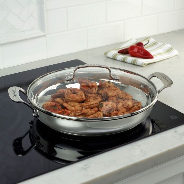 Classic 12" Stainless Steel Everyday Pan with Cover - 8325-30D