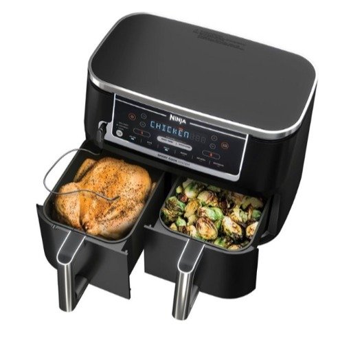 - Foodi 6-in-1 10-qt. XL 2-Basket Air Fryer with DualZone Technology & Smart Cook System - Black