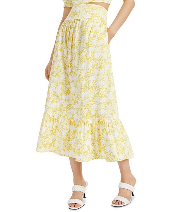 INC Printed A-Line Tiered Skirt, Created for Macy's