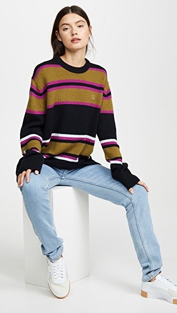 Nimah Multicolor Stripe Face Sweater
