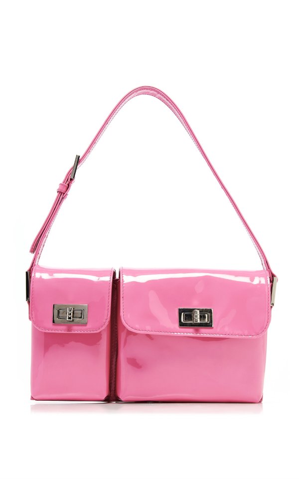 Billy Dual Pouch Patent Leather Shoulder Bag